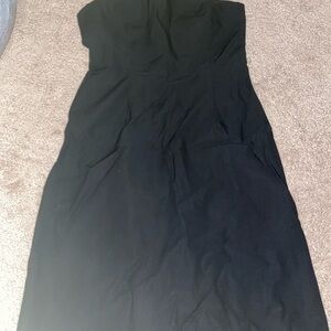 Theory Black Strapless Dress